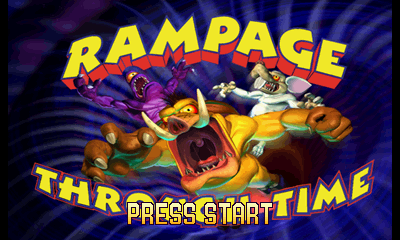 Rampage Through Time Title Screen